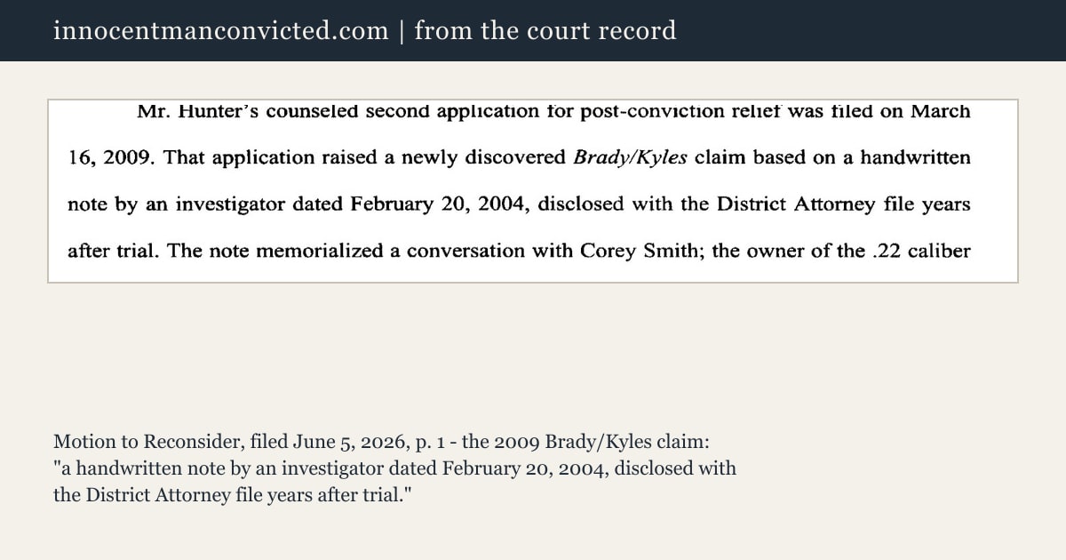 A Note Dated During the Trial, Disclosed Four Years Later
